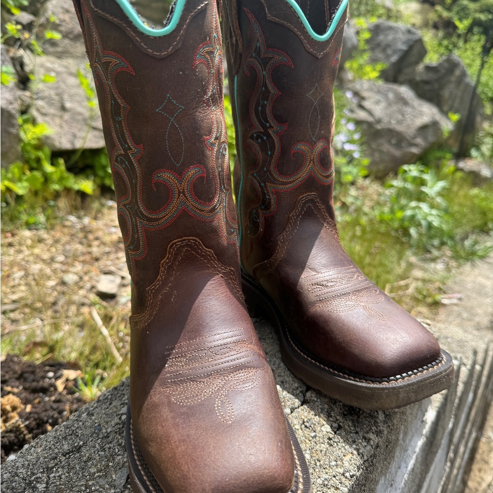 JUSTIN Jaguar Vamp Boots 7M